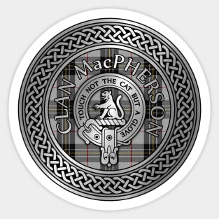 Clan MacPherson Crest & Tartan Knot Sticker